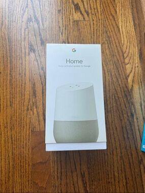 NIB google Home Smart Speaker - White and Light Gray